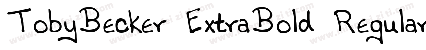TobyBecker ExtraBold Regular字体转换